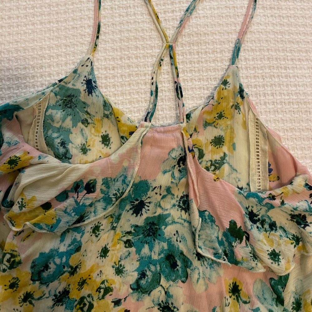 O’Neill Iveta Floral Boho Spaguetti Strap Tank S - Picture 9 of 10